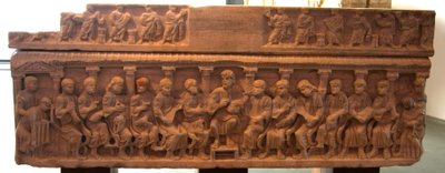 Sarcofago del vescovo Concordio, Cristo e gli apostoli, 380-90 d.C. da Roman